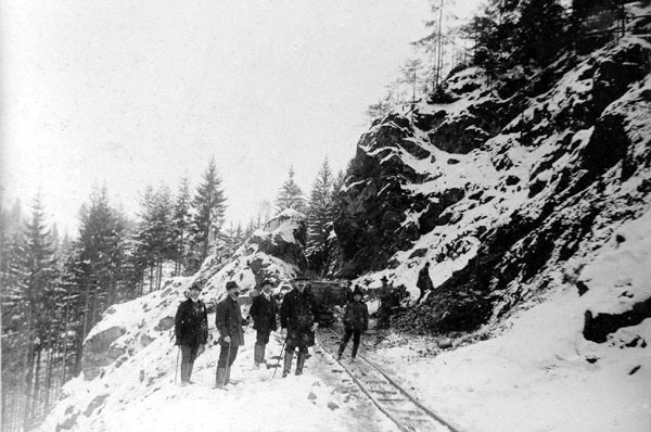 Streckenbau im Adlergebirge